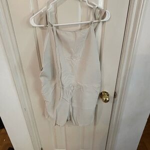 100 % wild silk jumpsuit romper tan